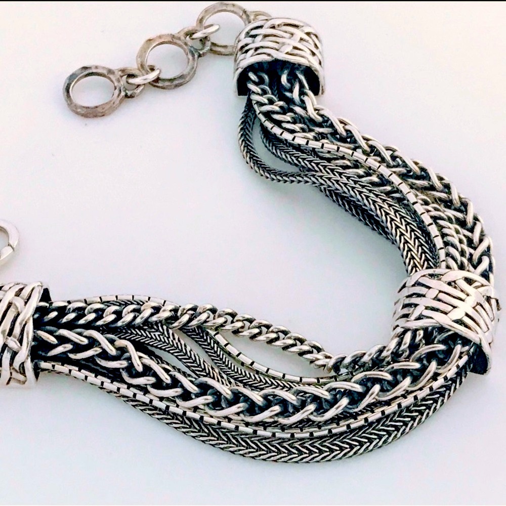 Silpada Gorgeous Vintage Sterling Silver Multi-strand Adjustable Length Bracelet - Picture 2 of 13